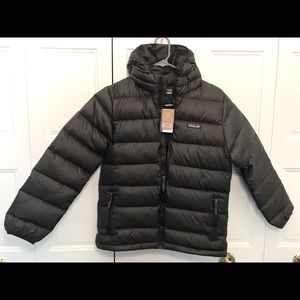 Patagonia Boys’ Hi-Loft Down Sweater Hoody Jacket Size Large L(12) NWT